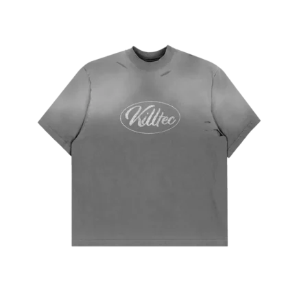 Grey Washed Rhinestone Tee - Killtec Clothing streetwear tee
