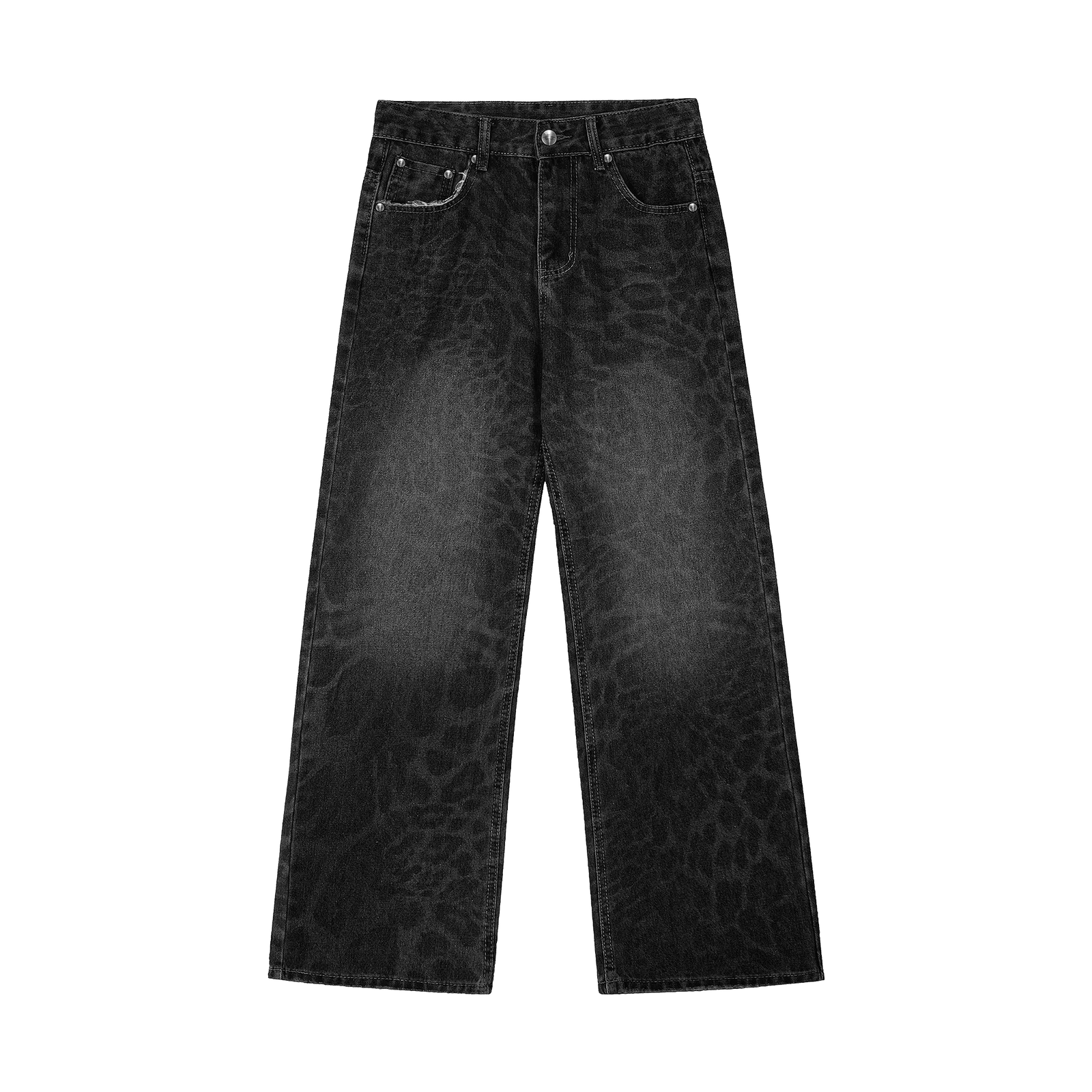 Killtec Black Leopard Denim Jeans - front Killtec Black Leopard Denim Jeans - front